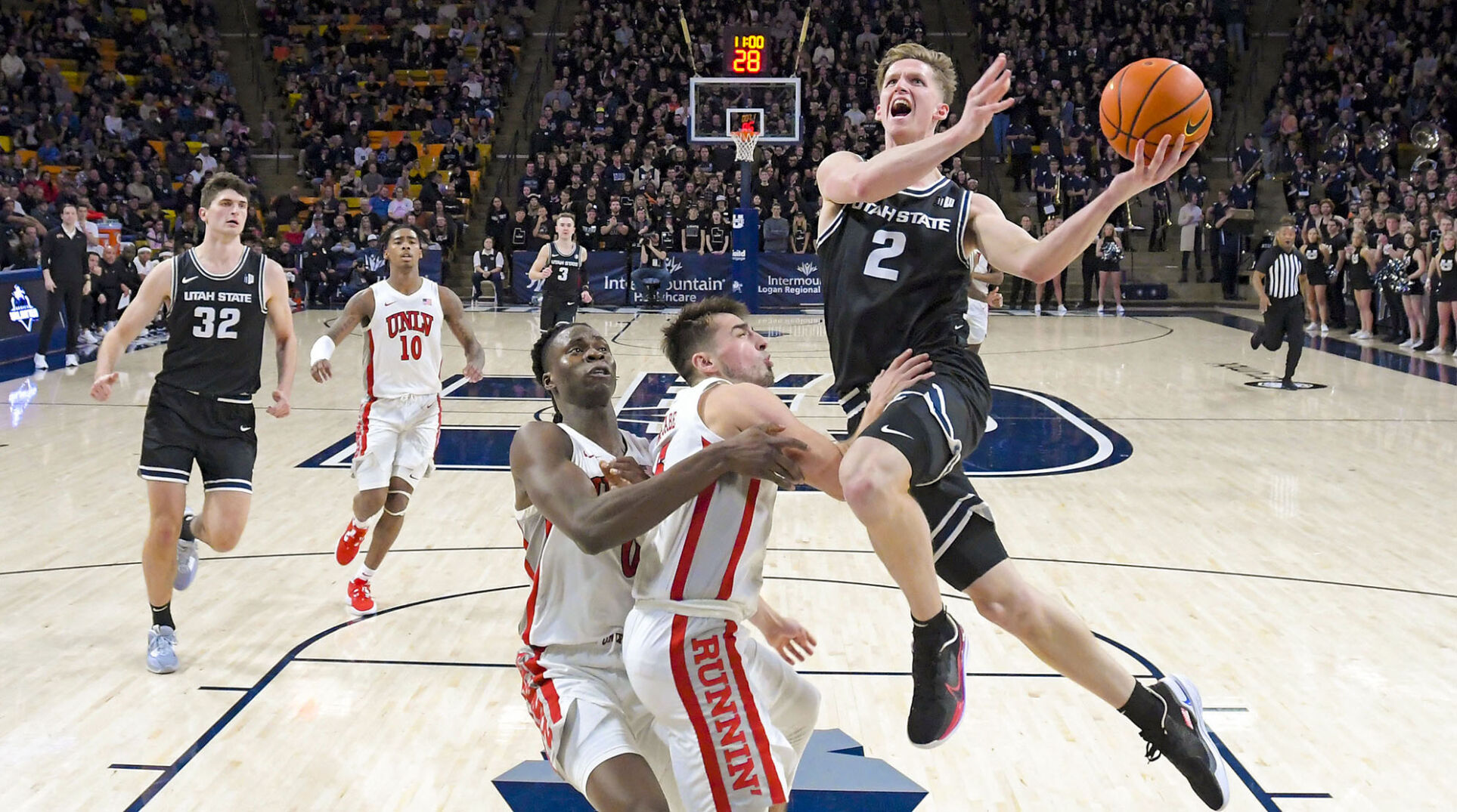 USU men’s basketball: Aggies hold off Rebels in thrilling finish